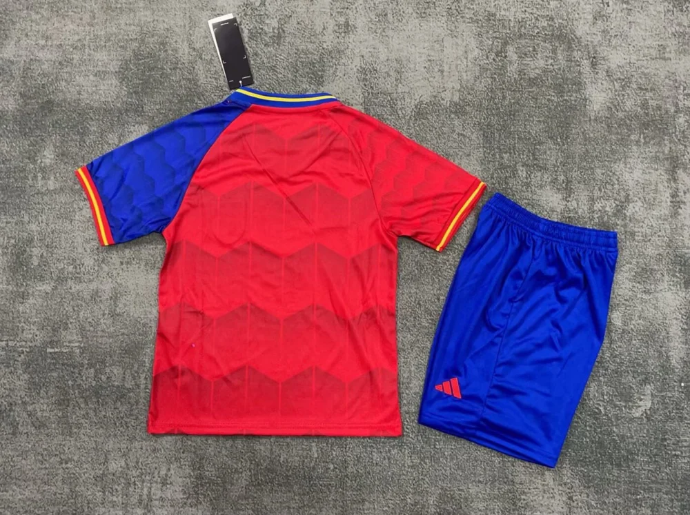 Spain Home Football Uniform Kids Kit Jersey+Shorts 2025
