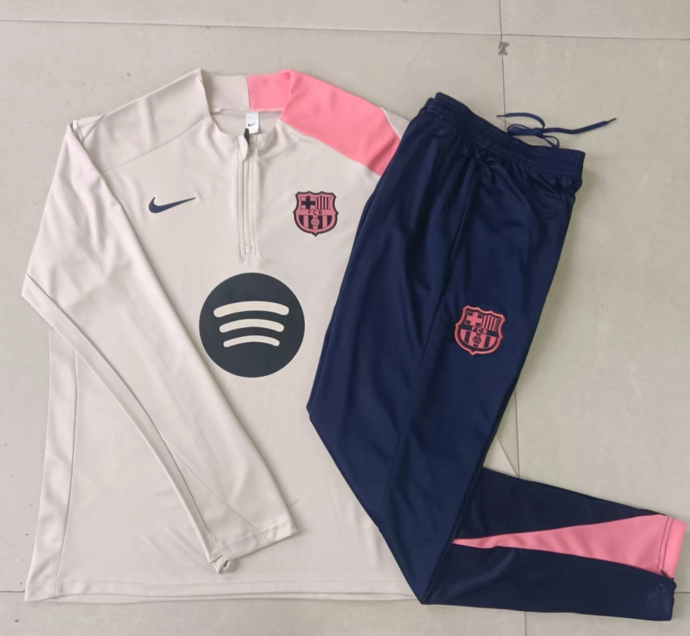 Kids Barcelona Training Kit (Sweatshirt+Pants) Beige 2025/26