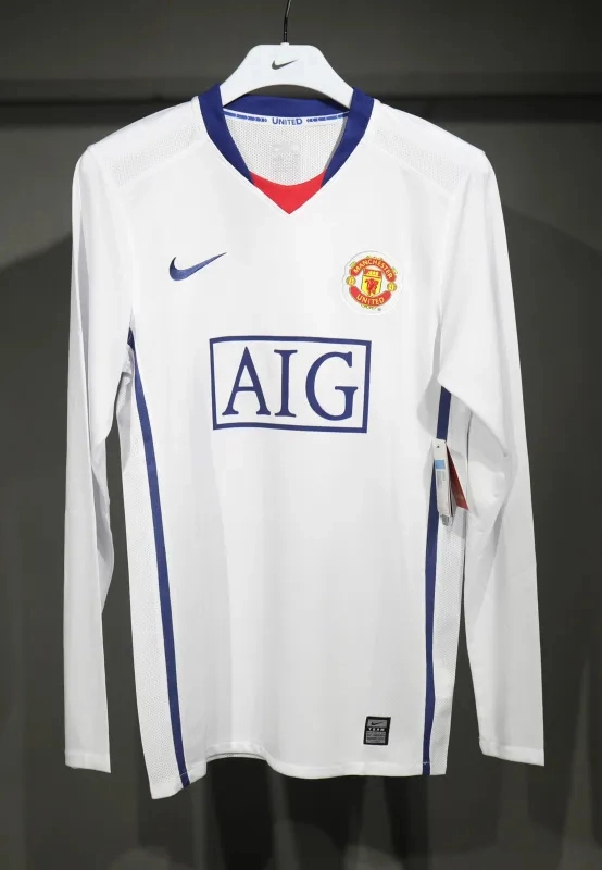 Manchester United Retro Authentic Away Long Sleeve Football Jersey Shirt 2008/09