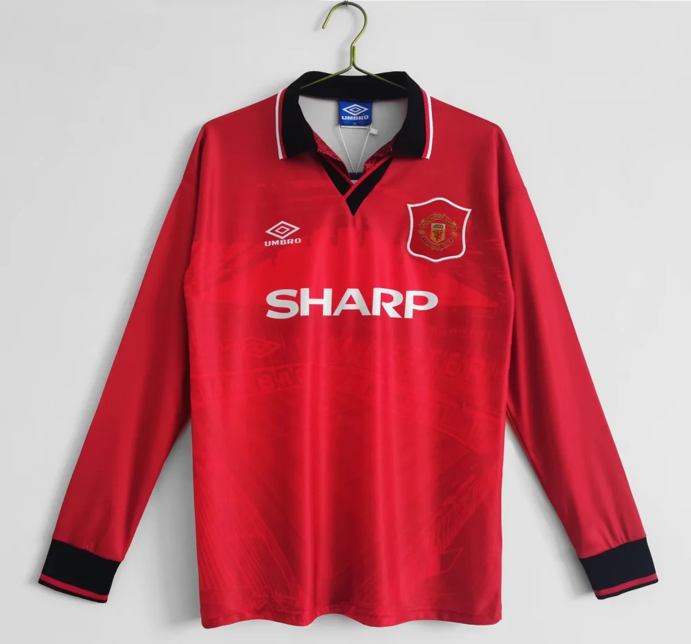 Manchester United Retro Home Long Sleeve Football Jersey Shirt 1994/96
