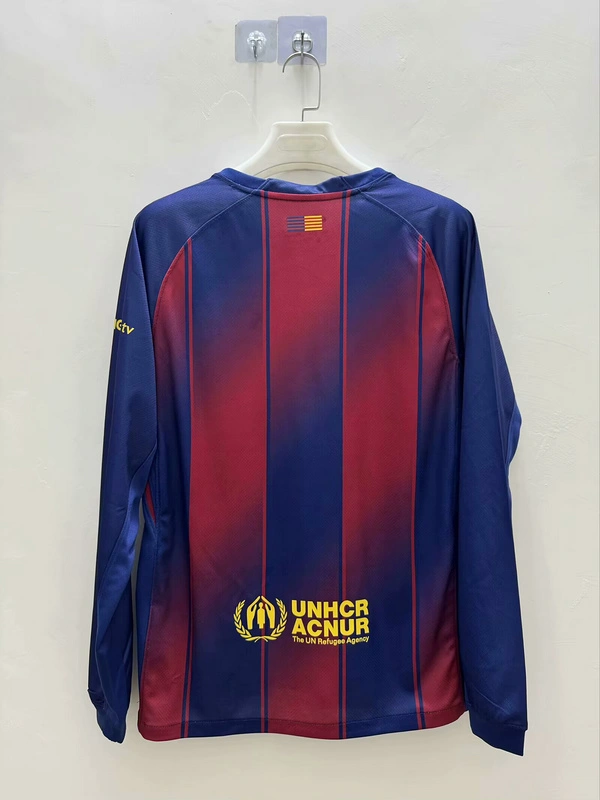 Barcelona Home Long Sleeve Soccer Jersey Custom Shirt 2025/26