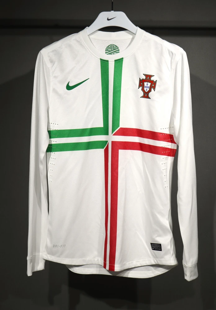 Portugal Retro Authentic Soccer Jersey Away Long Sleeve Shirt Euro 2012