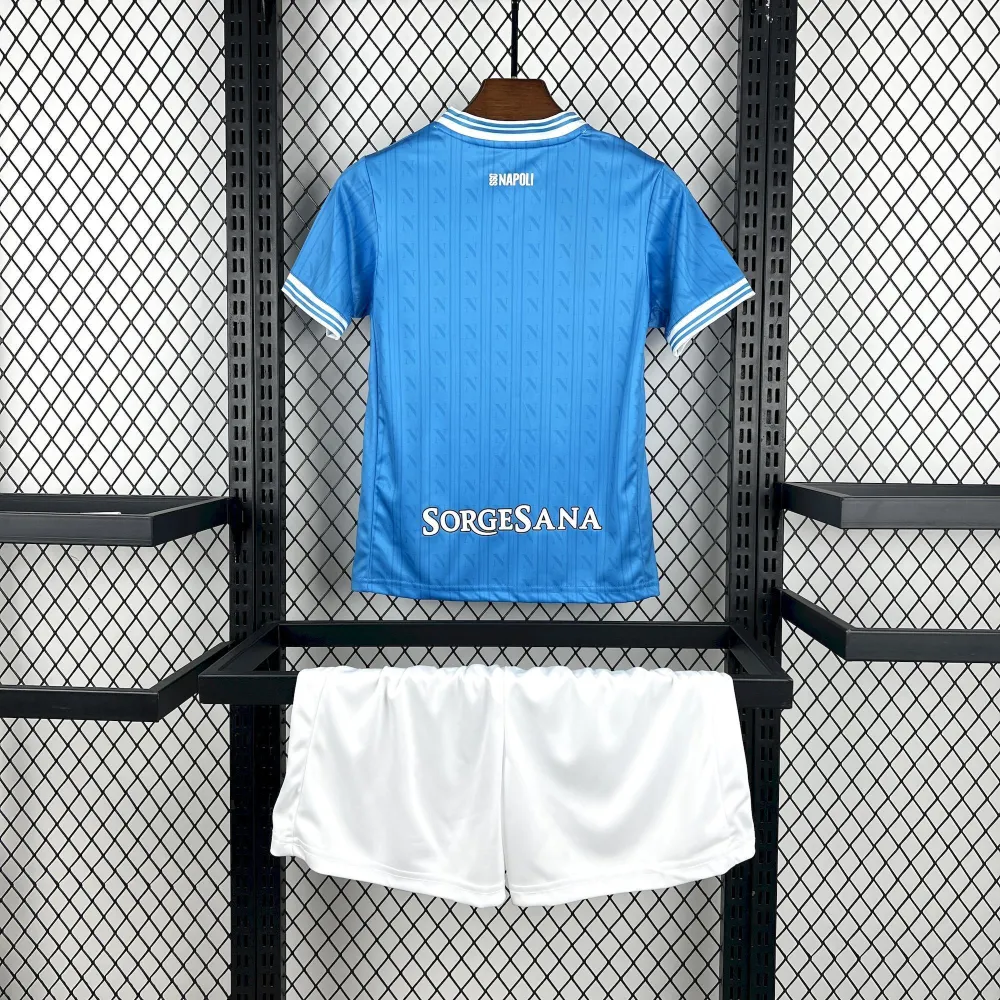 Napoli Soccer Jersey Home Kids Kit Jersey+Shorts 2025-26