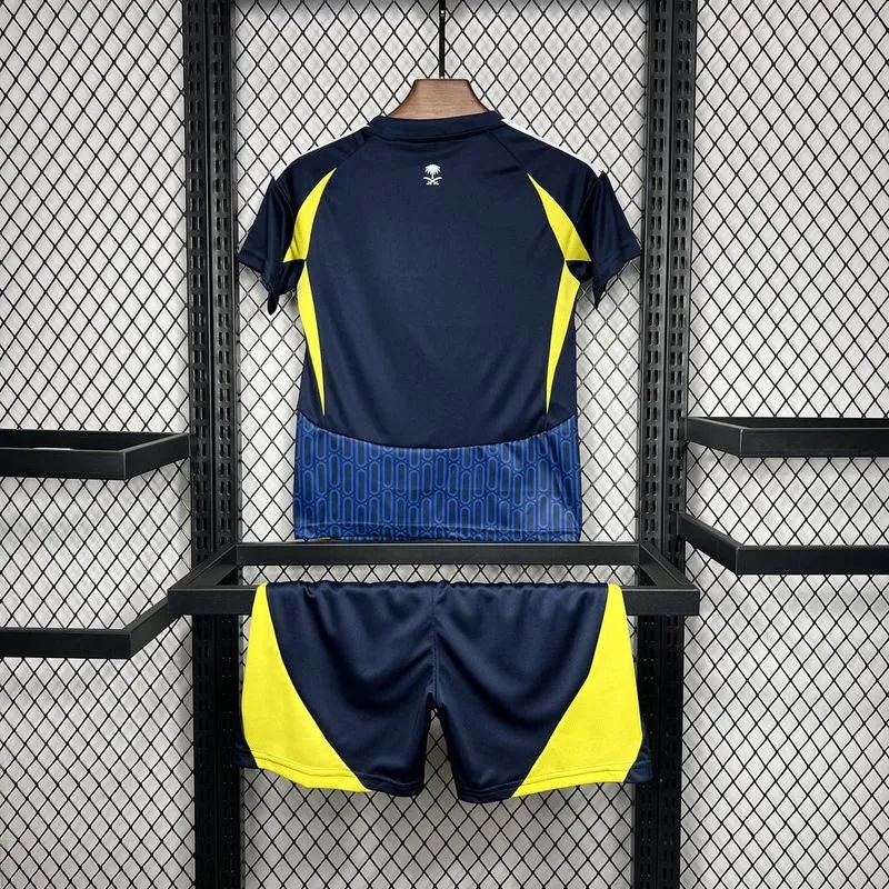 Al Nassr Soccer Jersey Away Kids Kit Jersey+Shorts 2024/25