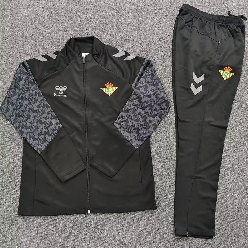 Kids Real Betis Training Kit (Sweatshirt+Pants) Black 2025/26