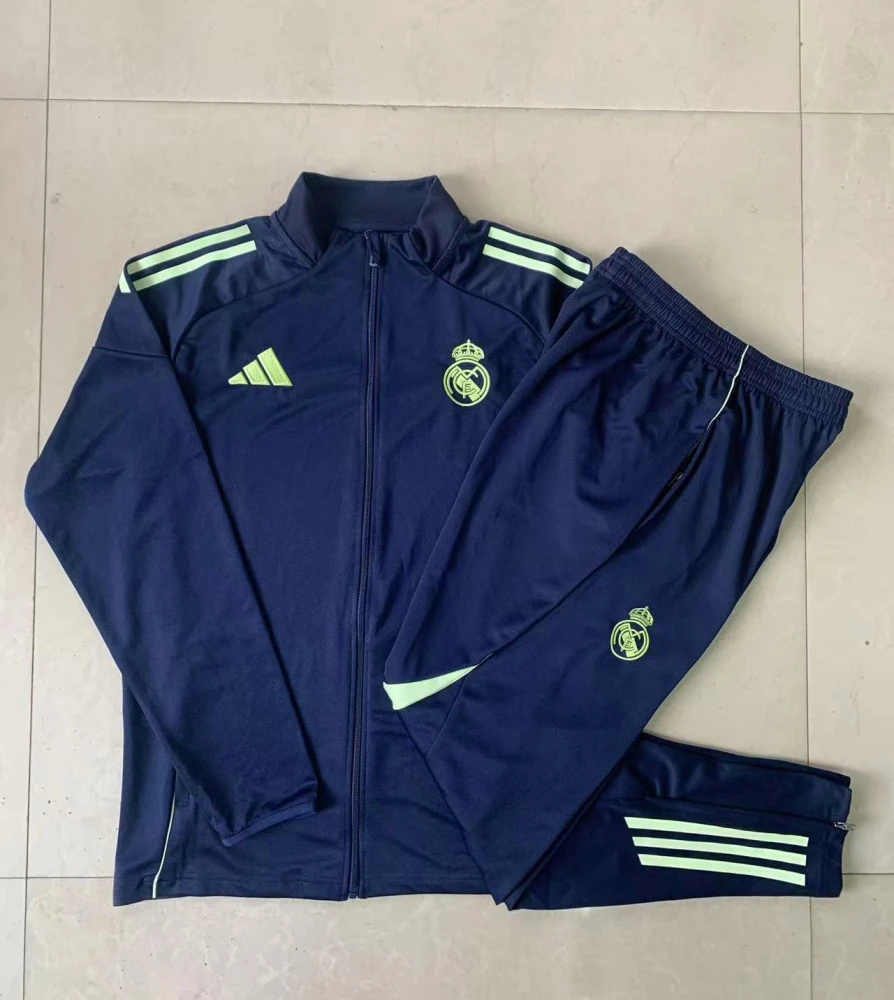 Kids Real Madrid Training Kit (Jacket+Pants) Cyan 2025/26