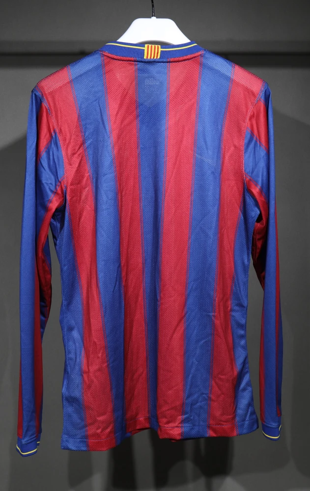 Authentic Barcelona Retro Jersey Home Long Sleeve Soccer Shirt 2009-10