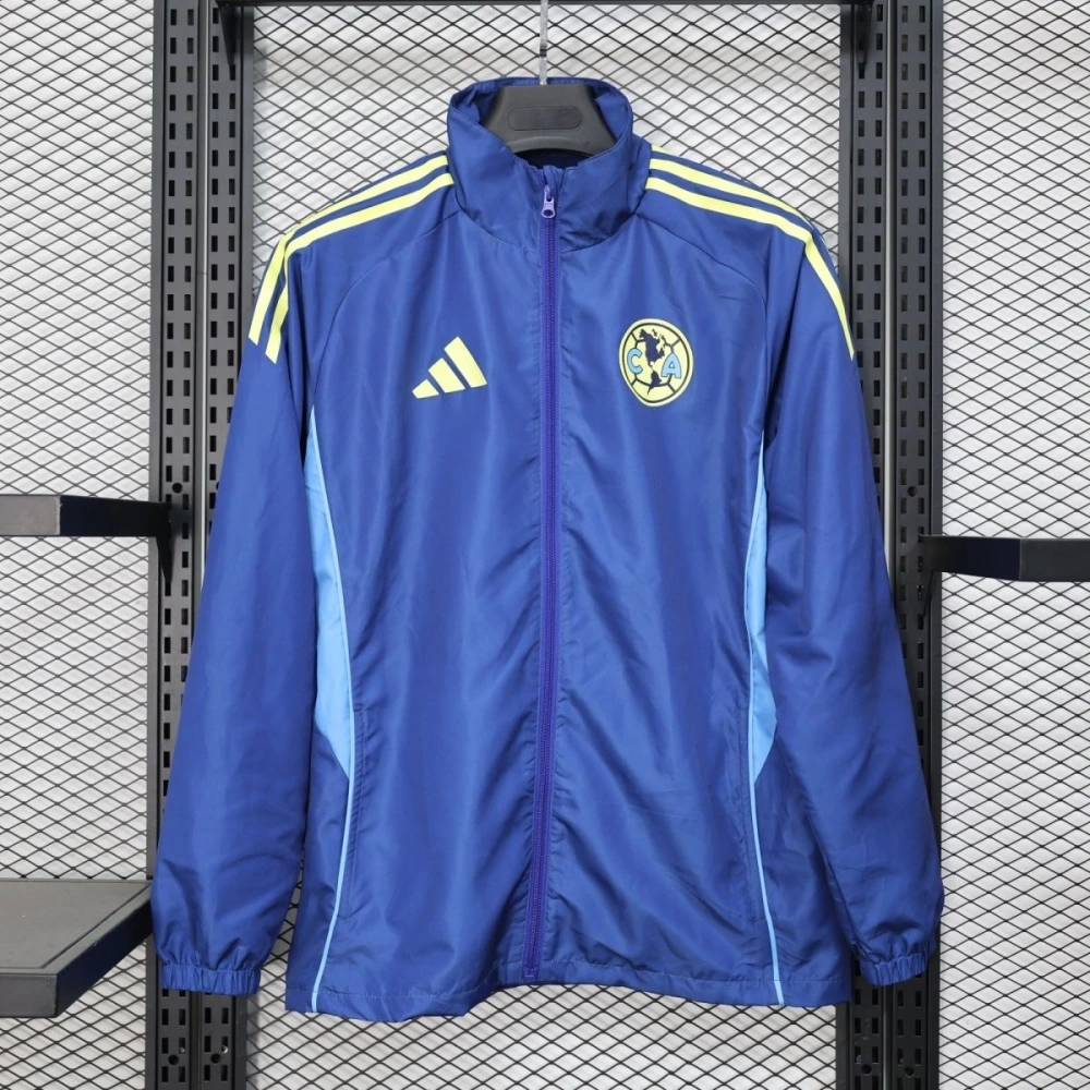 Club America Windbreaker Jacket Blue 2025/26