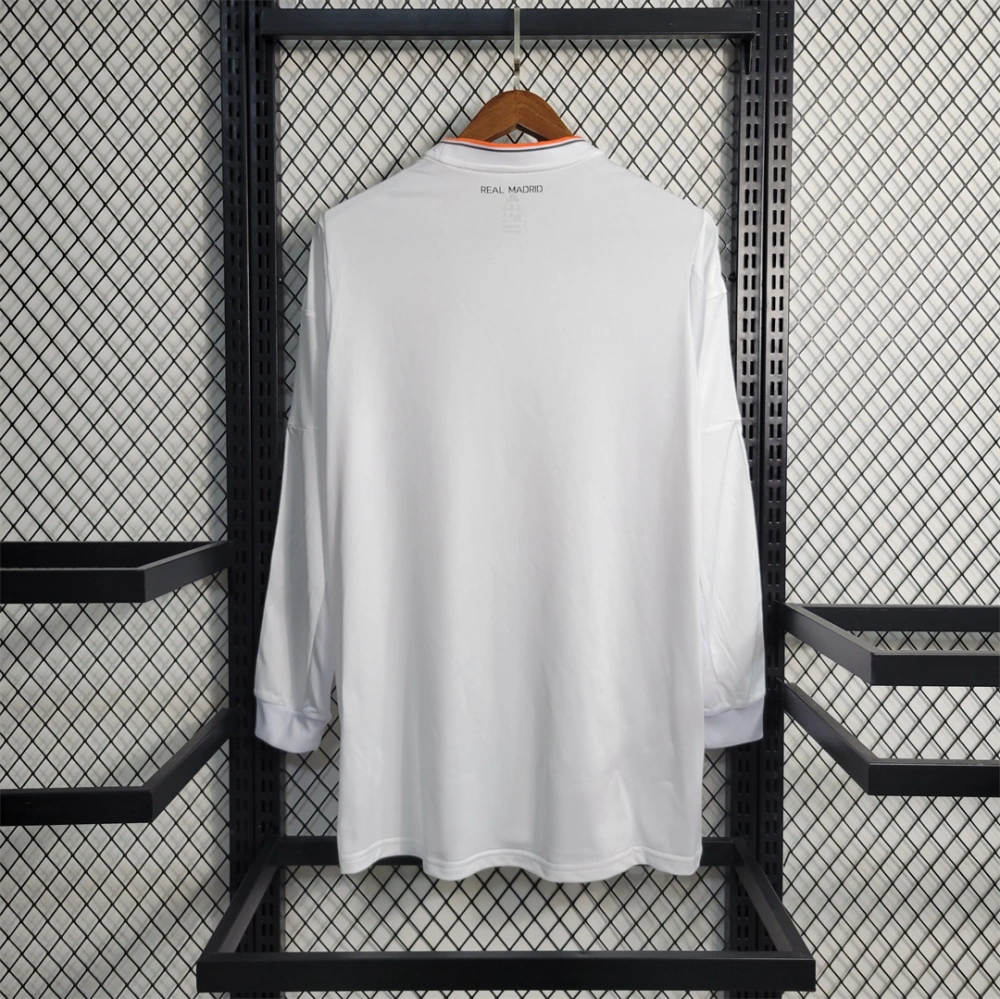 Real Madrid Retro Jersey Home Custom Long Sleeve Soccer Shirt 2013/14