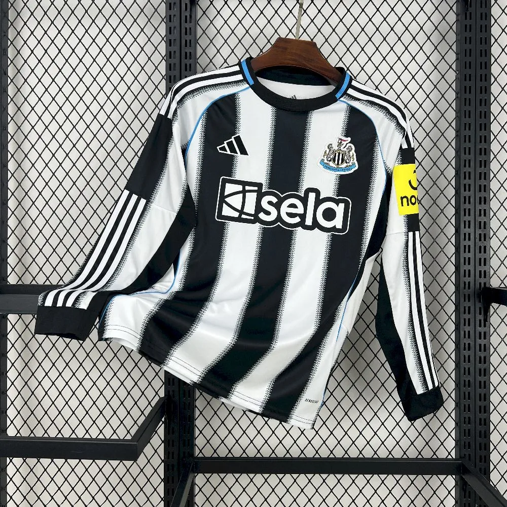 Newcastle United Football Jersey Home Custom Long Sleeve Shirt 2025/26