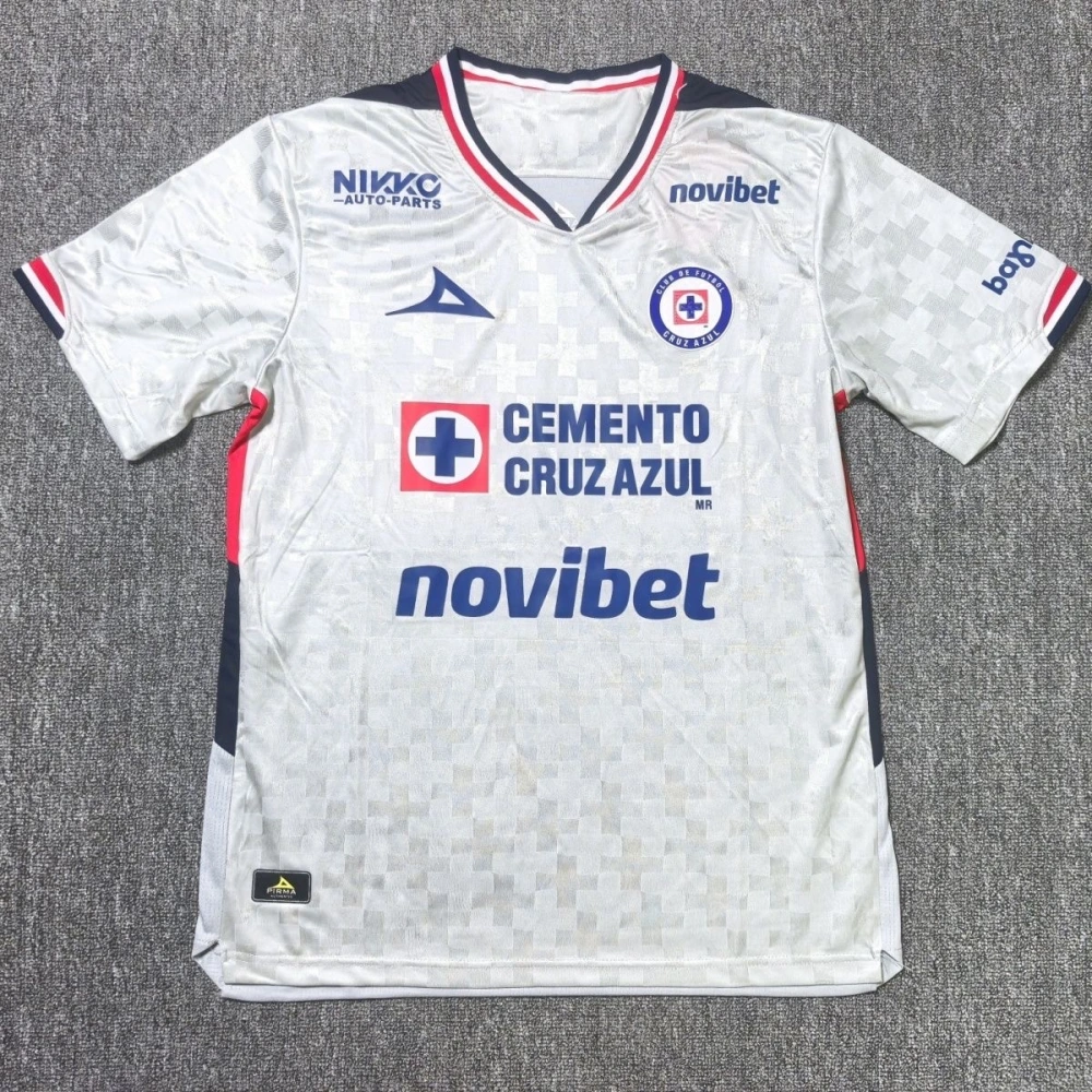 Cruz Azul Soccer Jersey Away Custom Shirt 2025-26 - With Sponsor