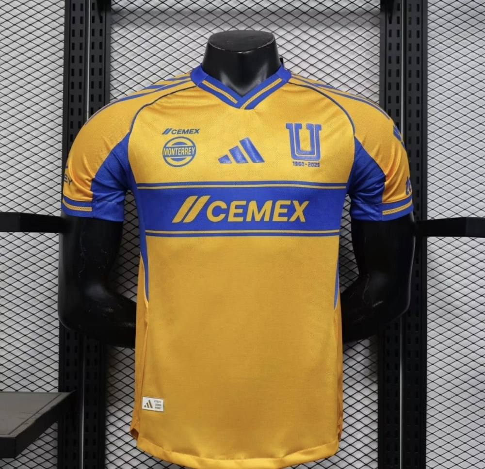 Tigres UANL Authentic Soccer Jersey Home Shirt 2025/26