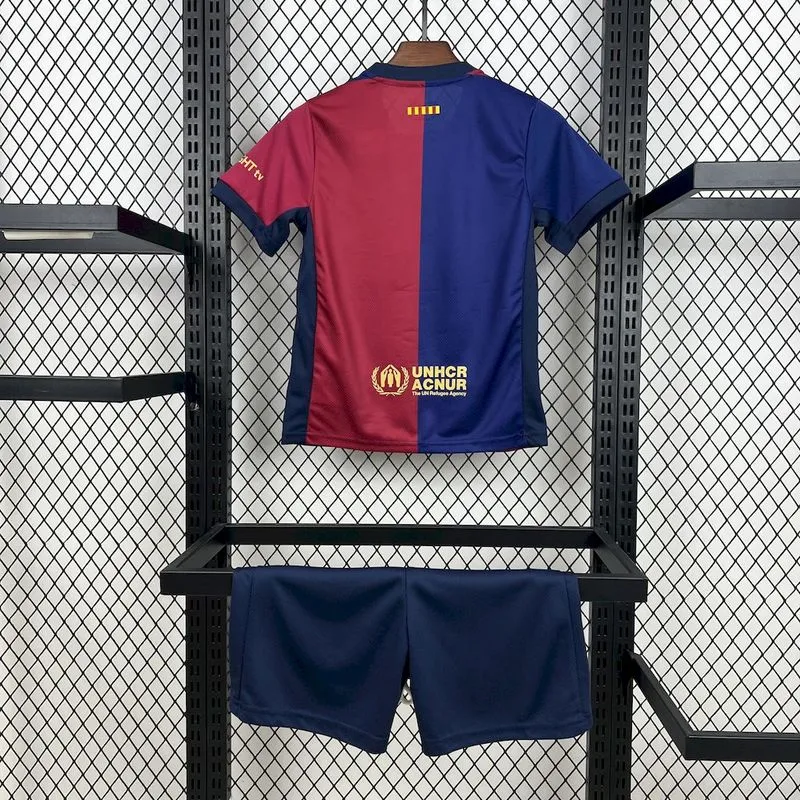 Barcelona Home x Travis Scott Soccer Kids Kit Jersey+Shorts 2024/25