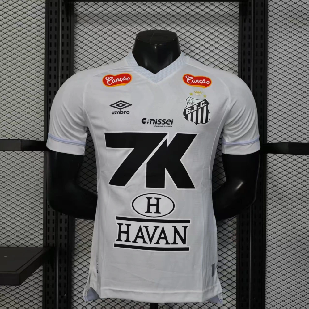 Santos FC Authentic Soccer Jersey Home Shirt 2025 - All Sponsors