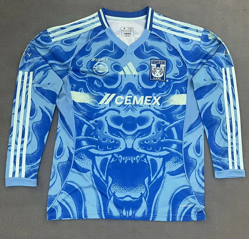 Tigres UANL Soccer Jersey Away Long Sleeve Custom Shirt 2025/26