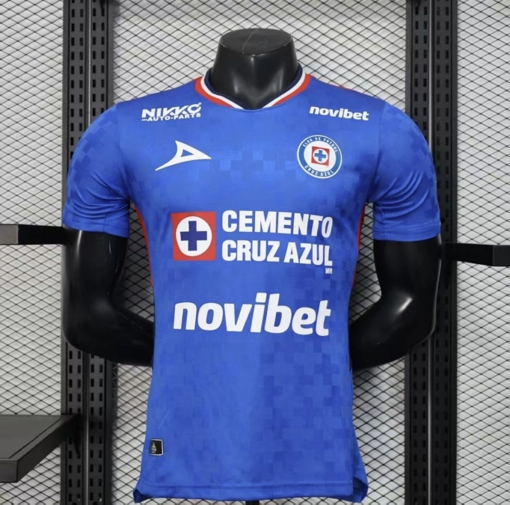 Cruz Azul Authentic Soccer Jersey Home Shirt 2025/26 - With Sponsor