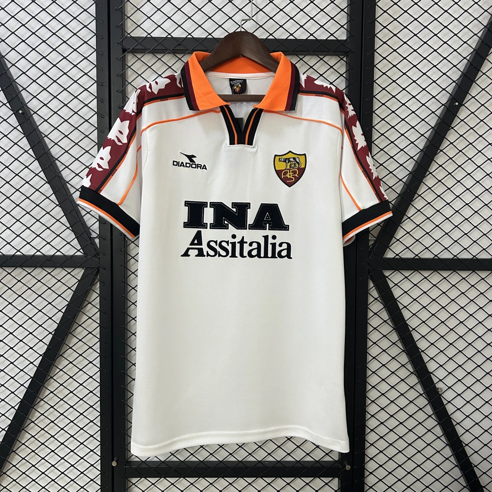 Roma Retro Soccer Jersey Away Custom Shirt 1998/99