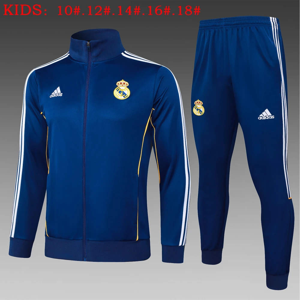 Kids Real Madrid Training Kit (Jacket+Pants) Royalblue 2025/26