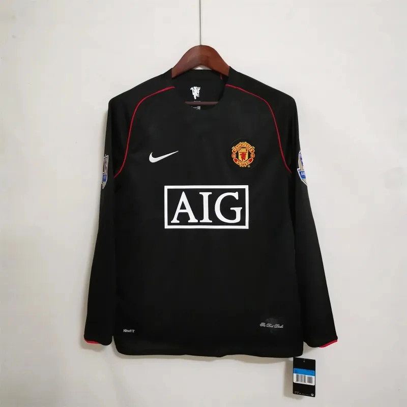 Manchester United Retro Away Long Sleeve Football Jersey Shirt 2007/08
