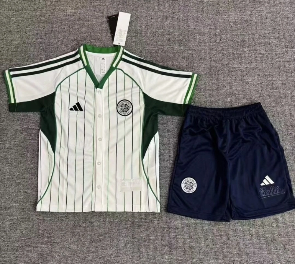 Celtic x US Pack Baseball Kids Kit Jersey+Shorts 2025/26