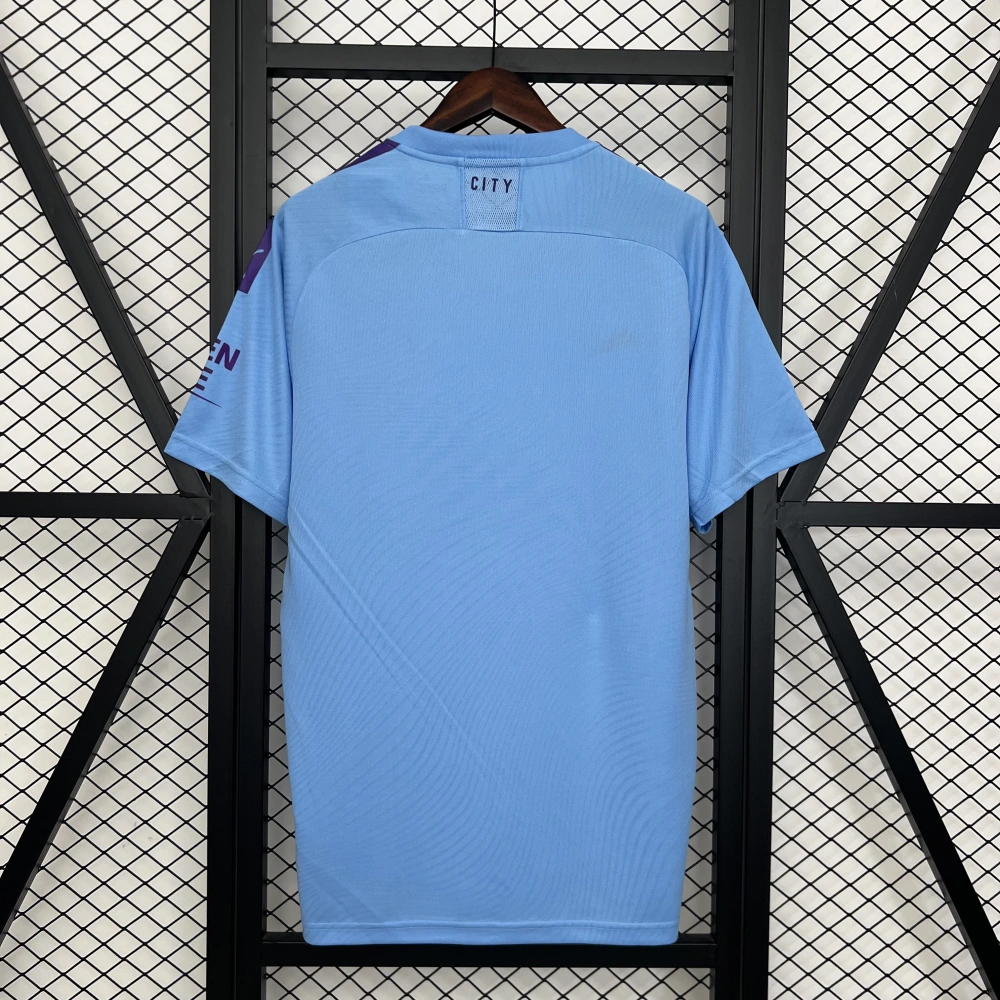 Manchester City Retro Football Jersey Home Shirt 2019/20