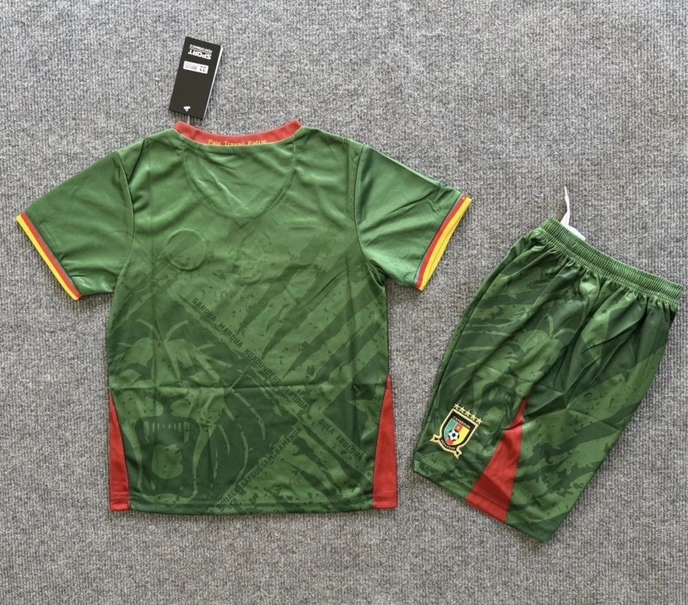 Cameroon Soccer Jersey Home Kids Kit Jersey+Shorts 2025