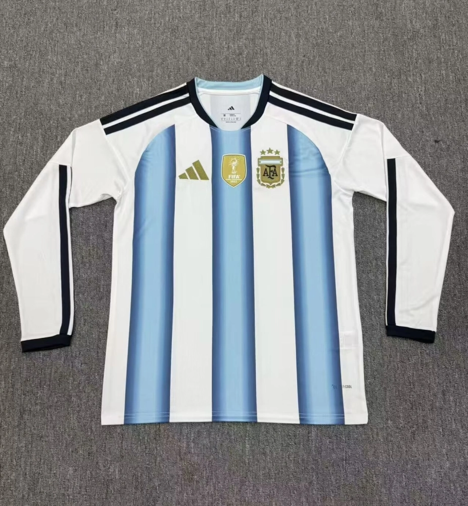 Argentina Soccer Jersey Home Long Sleeve Custom Shirt World Cup 2026