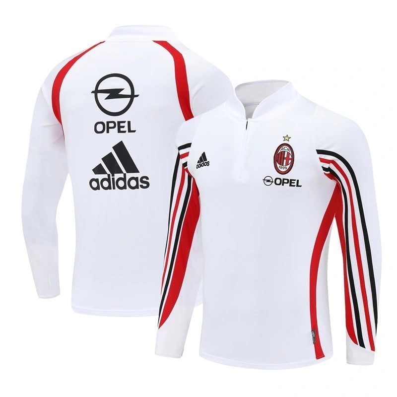 AC Milan Retro Training Kit Sweatshirt White 2003/04