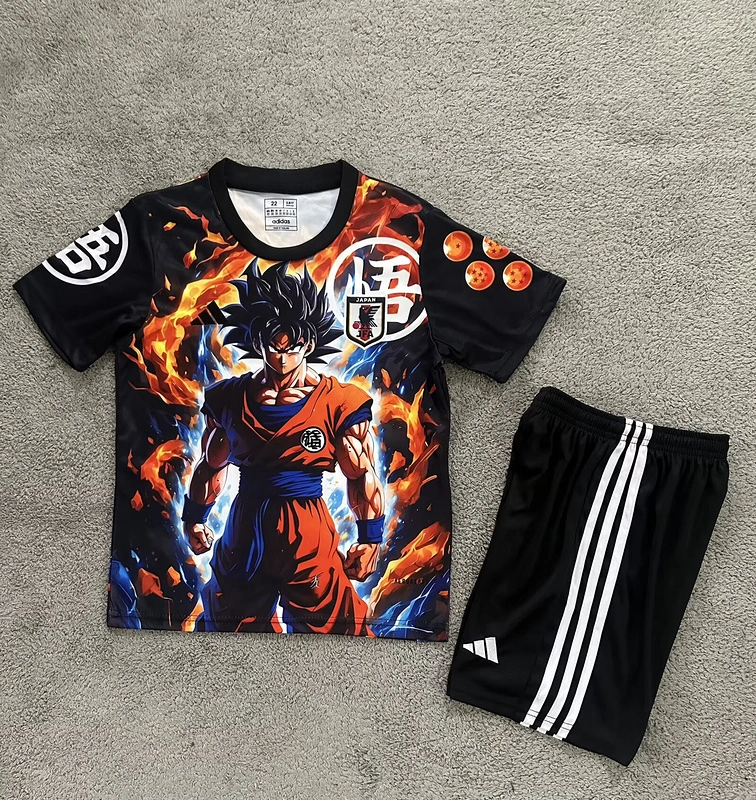 Japan Soccer Jersey Dragon Ball Special Edition Kids Kit Jersey+Shorts 2025