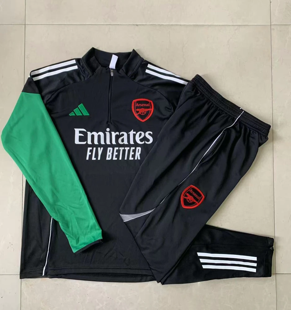 Arsenal Training Kit (Sweatshirt+Pants) Black 2025/26