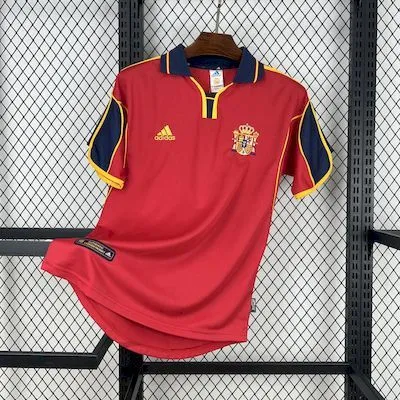Spain Retro Soccer Jersey Home Custom Shirt 1998