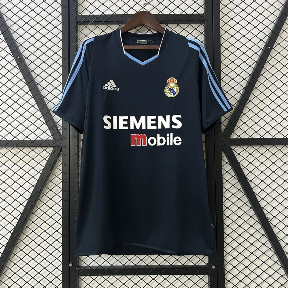 Real Madrid Retro Jersey Away Custom Soccer Shirt 2003/04