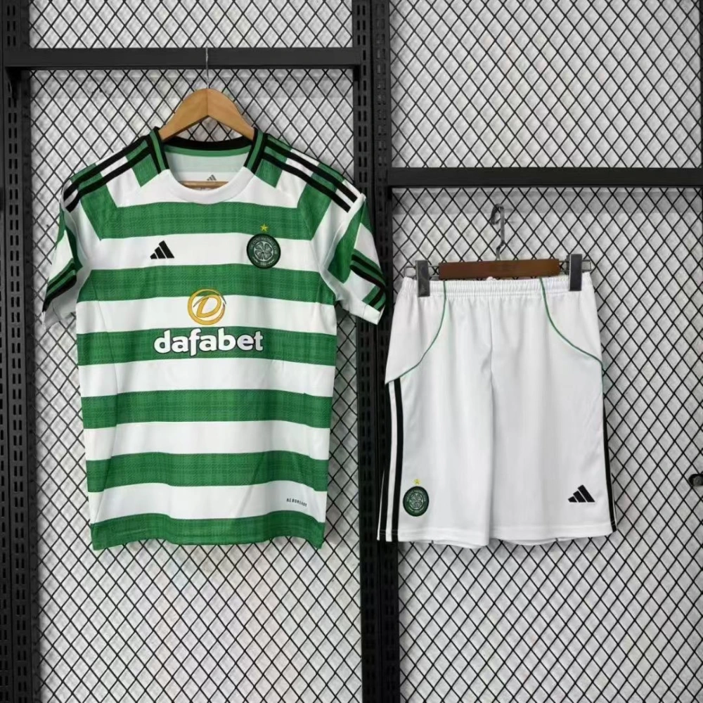 Celtic Soccer Jersey Home Kids Kit Jersey+Shorts 2025/26