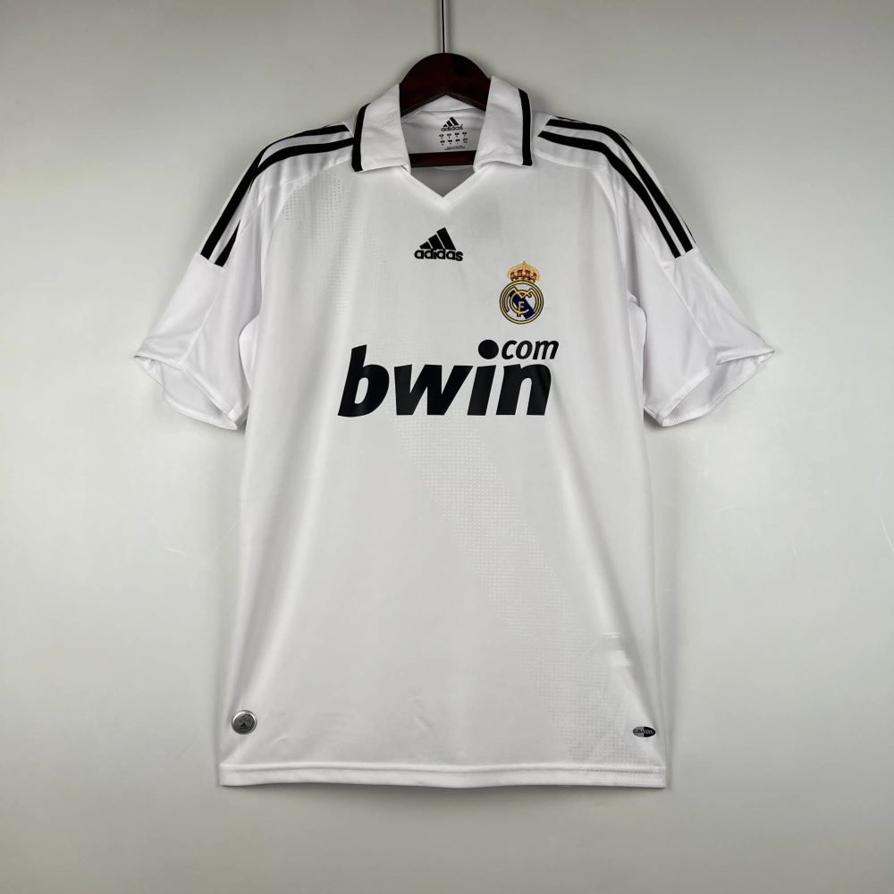 Real Madrid Retro Jersey Home Custom Soccer Shirt 2008/09