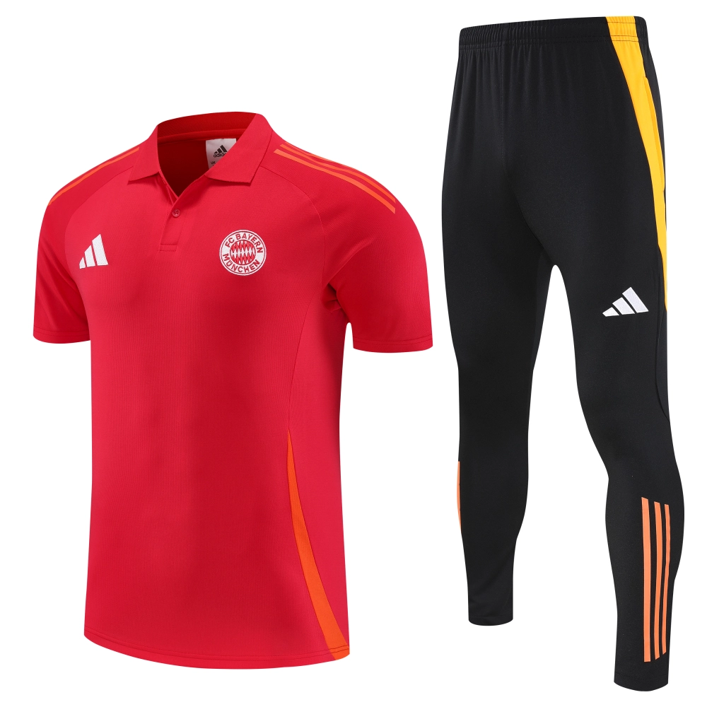 Bayern Munich Training Kit (Polo+Pants) Red 2025/26