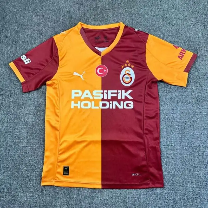 Galatasaray Home Football Jersey Custom Shirt 2025/26 - With Sponsors