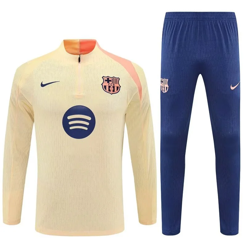 Barcelona Authentic Training Kit (Sweatshirt+Pants) Yellow 2025/26 - Player Version