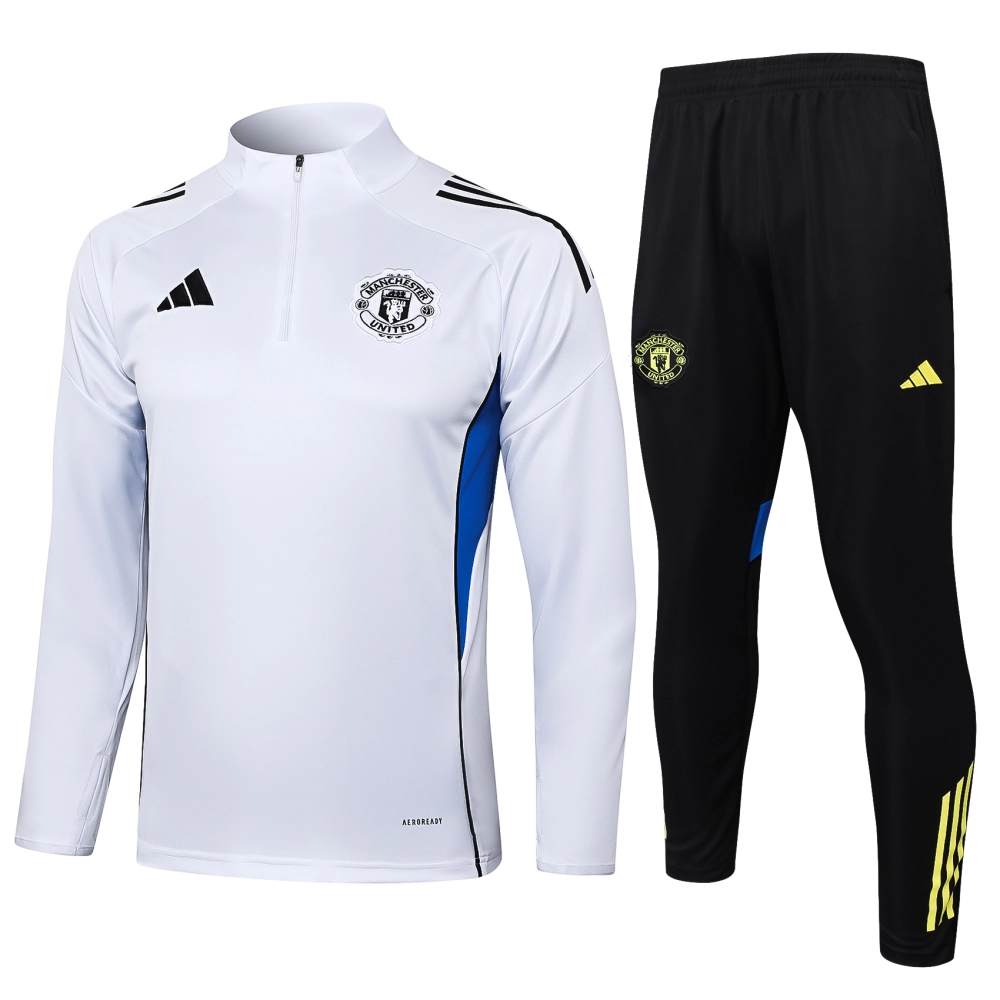 Manchester United Training Kit (Sweatshirt+Pants) White 2025/26