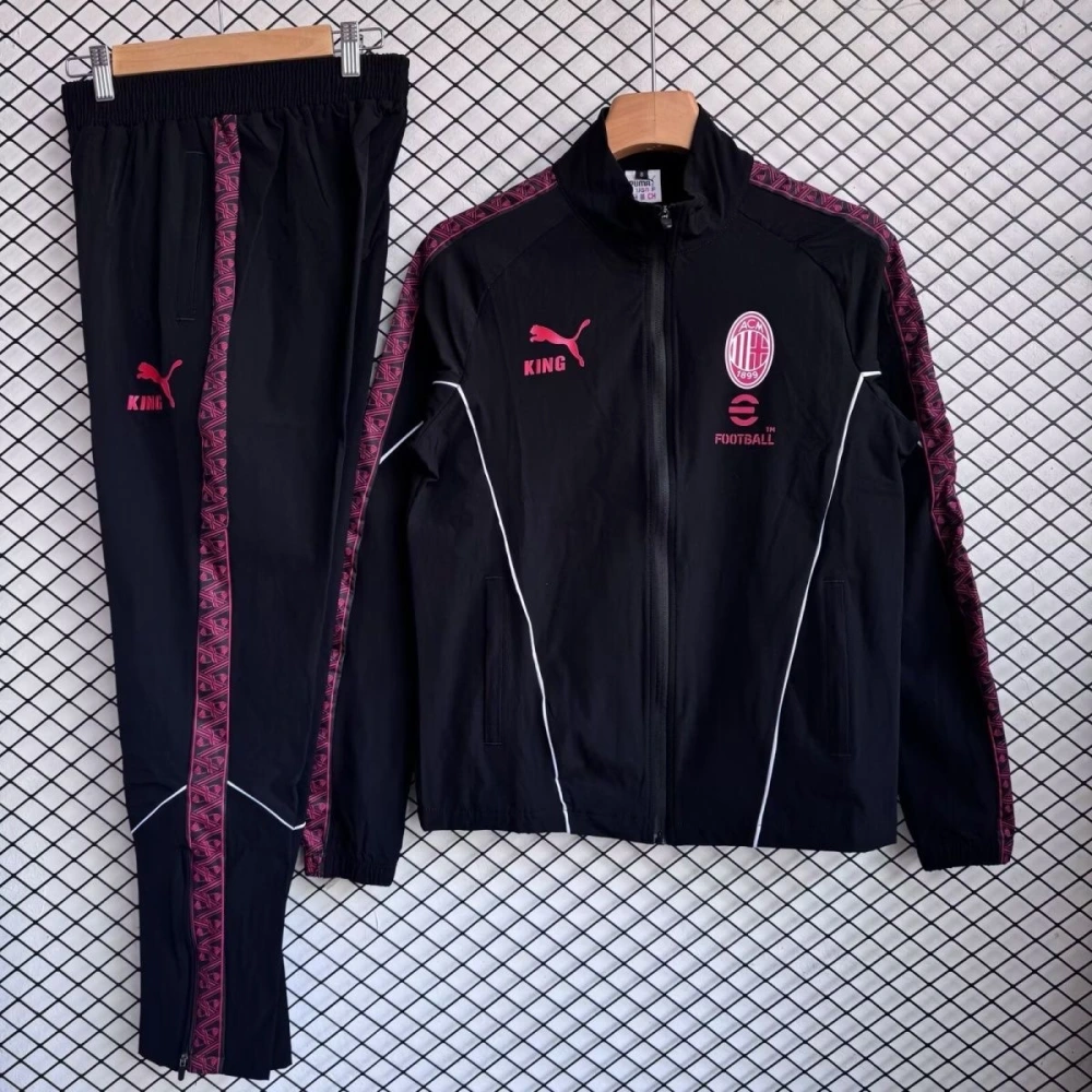 AC Milan Windbreaker With Pants Black 2025/26