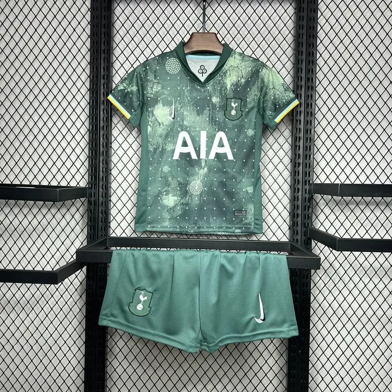 Tottenham Hotspur Football Jersey Third Away Kids Kit Jersey+Shorts 2024/25