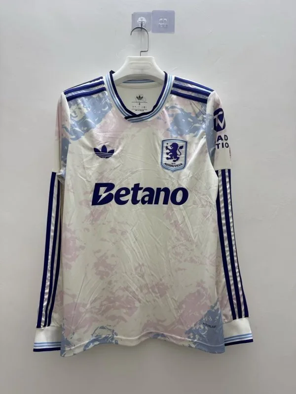 Aston Villa Football Jersey Third Away Long Sleeve Custom Shirt 2025/26