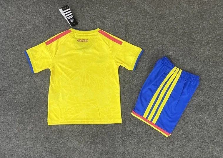 Colombia Soccer Jersey Home Kids Kit Jersey+Shorts World Cup 2026