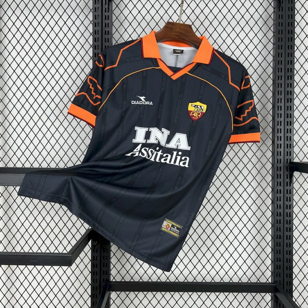 Roma Retro Soccer Jersey Away Custom Shirt 1999/00