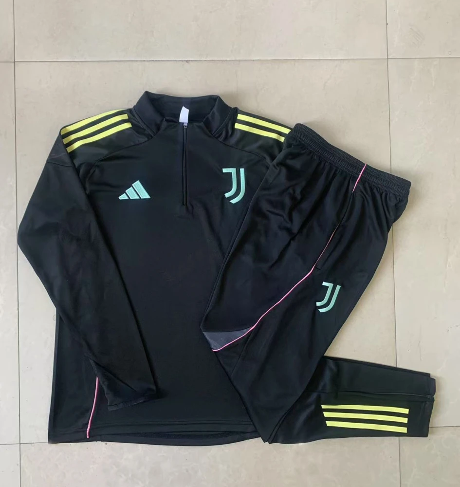 Kids Juventus Training Kit (Sweatshirt+Pants) Black 2025/26
