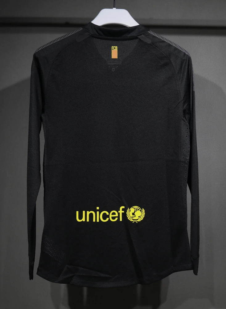 Authentic Barcelona Retro Jersey Away Long Sleeve Soccer Shirt 2011-12