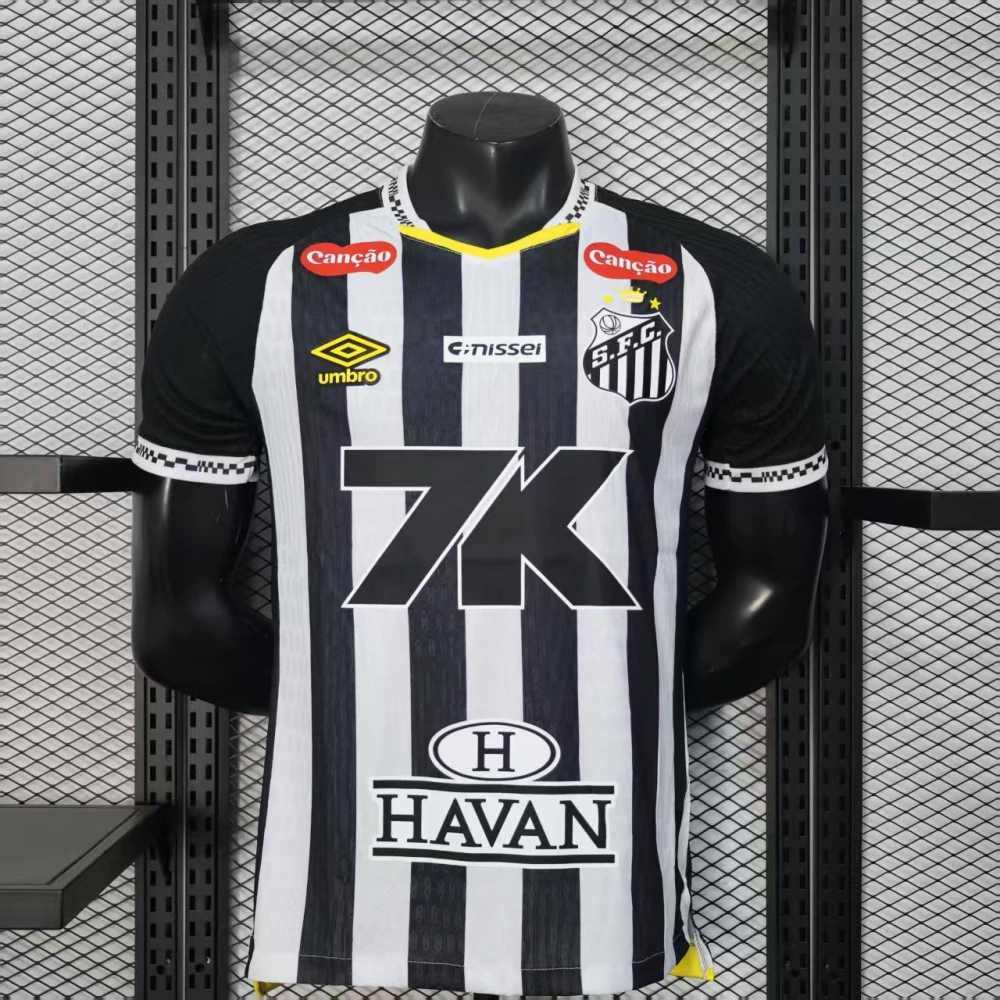 Santos FC Authentic Soccer Jersey Away Shirt 2025 - All Sponsors