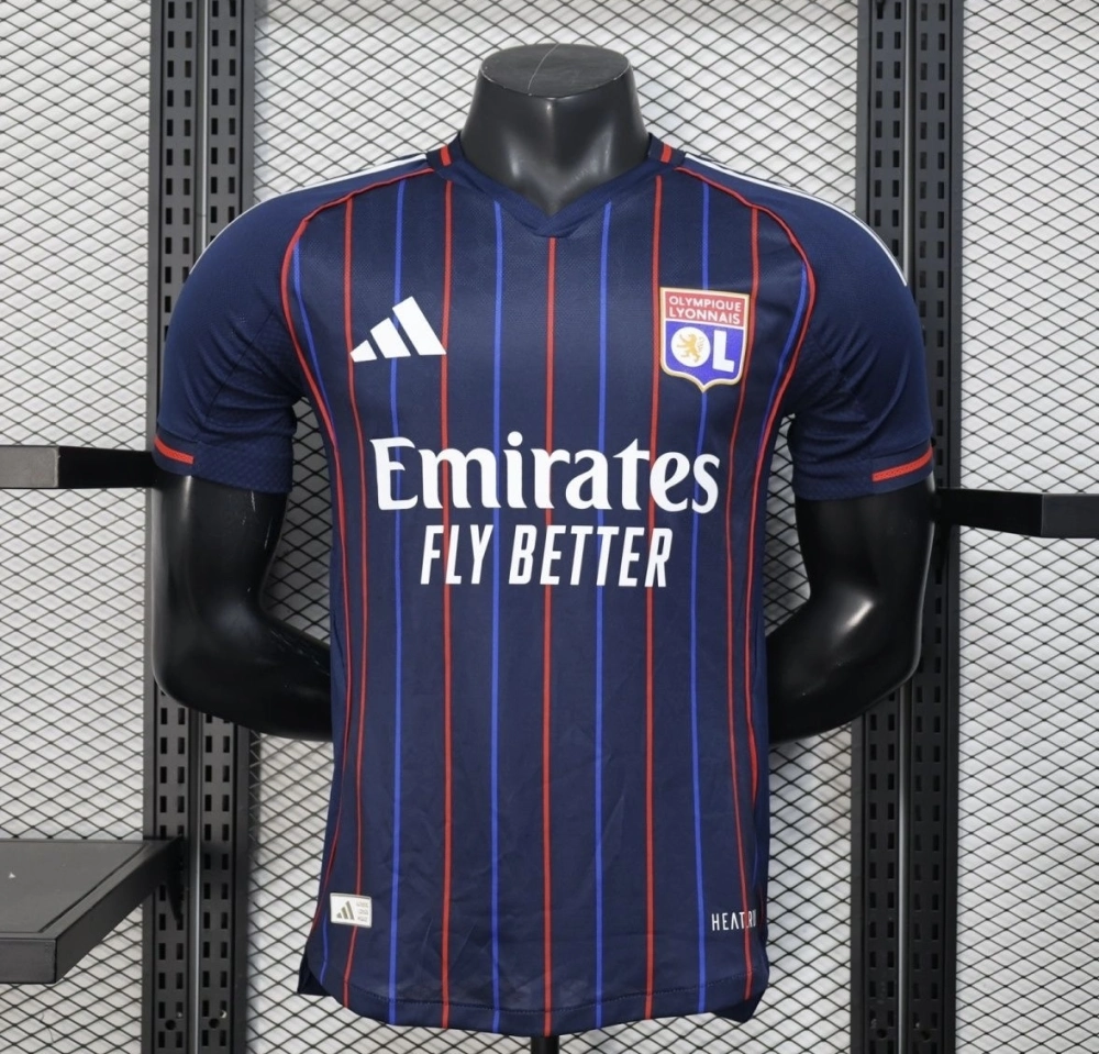 Olympique Lyonnais Authentic Soccer Jersey Away Shirt 2025-26