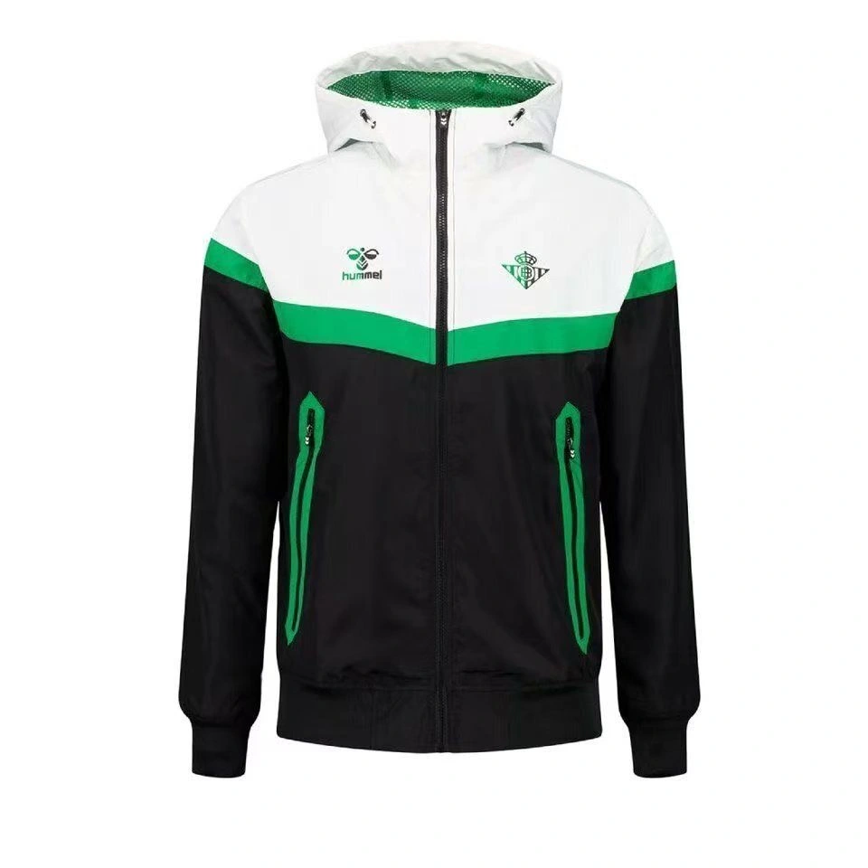 Real Betis Retro Windbreaker Hoodie Jacket Green 2025/26