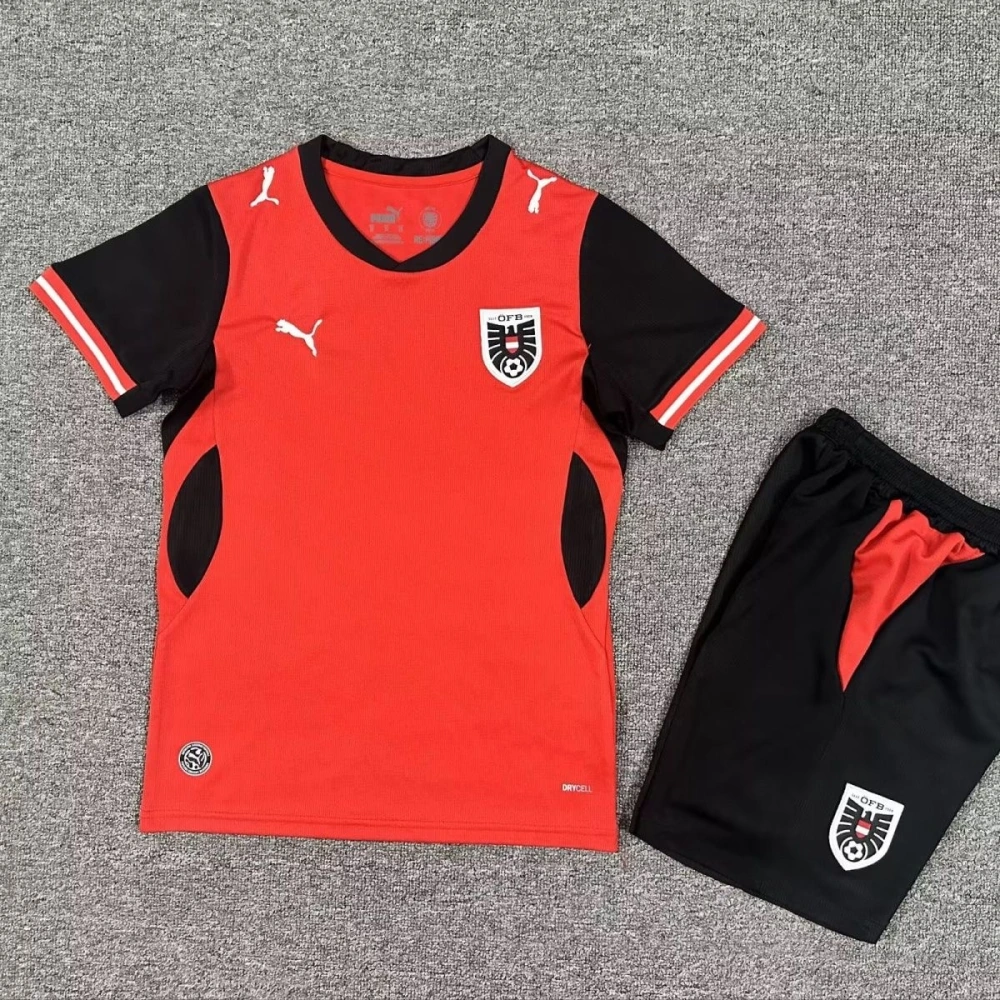 Austria Soccer Jersey Home Kids Kit Jersey+Shorts World Cup 2026