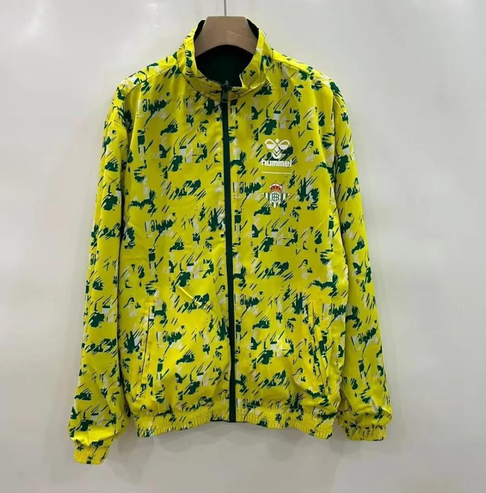 Real Betis Reversible Double-Sides Windbreaker Jacket Green&Yellow 2025/26